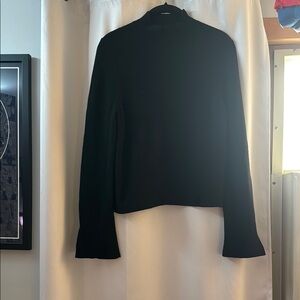 French Connection Black Knit turtleneck with bell sleeves